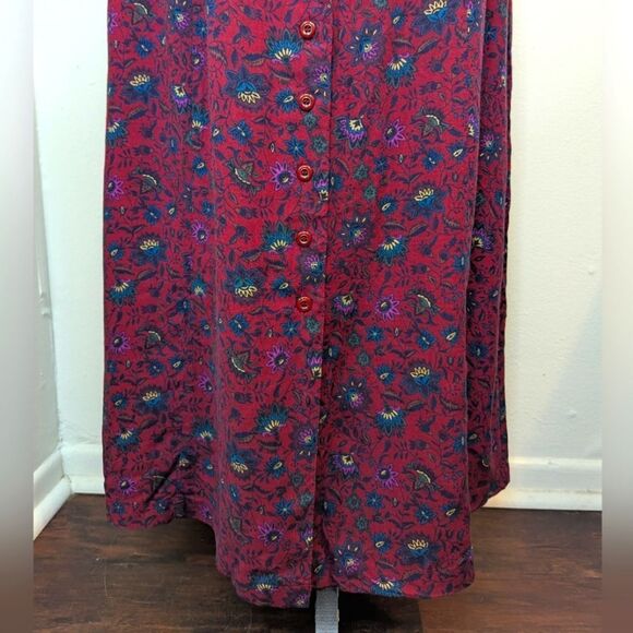 VTG Maggie Lawrence Cottagecore Prairiecore Garden Girl Boho Button Skirt LG - Picture 4 of 9